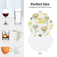thumbnail image 6 of Fuzoiu Sweet Honey Print Leather Coasters Set,Drink Coasters Set of 4,for Tabletop Protection, Durable PVC Coasters,Home Décor and Housewarming Gift-Hexagon, 6 of 6
