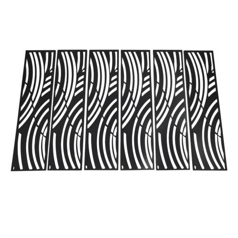 Modern Black Decorative Wall Metal Fence Free Standing Privacy Screen Outdoor