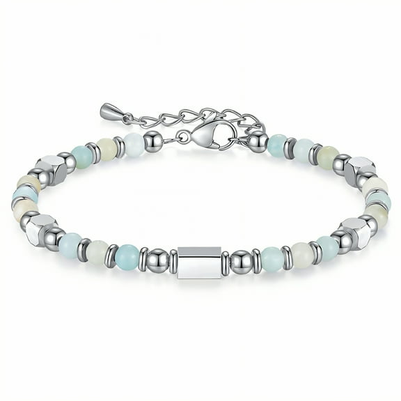 DESIGNICE Friendship Bracelets,Clear Form Bracelets for Teen Girls,Pure Hue Presence Granddaughter Bracelet,Style1