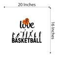 thumbnail image 4 of Boys Love Basketball Cute Sports Wall Decal Decoration Sports Lover Basketball Wall Vinyl Decal Lasts Years and Easily Removable - Size: 20 In(W) x 16 In(H), 4 of 5