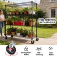 thumbnail image 4 of GDF Studio 55" Heavy Duty Wire Adjustable Shelves with Wheels, 4-Tier Garage Storage Unit, Rolling Industrial, Black, 4 of 10