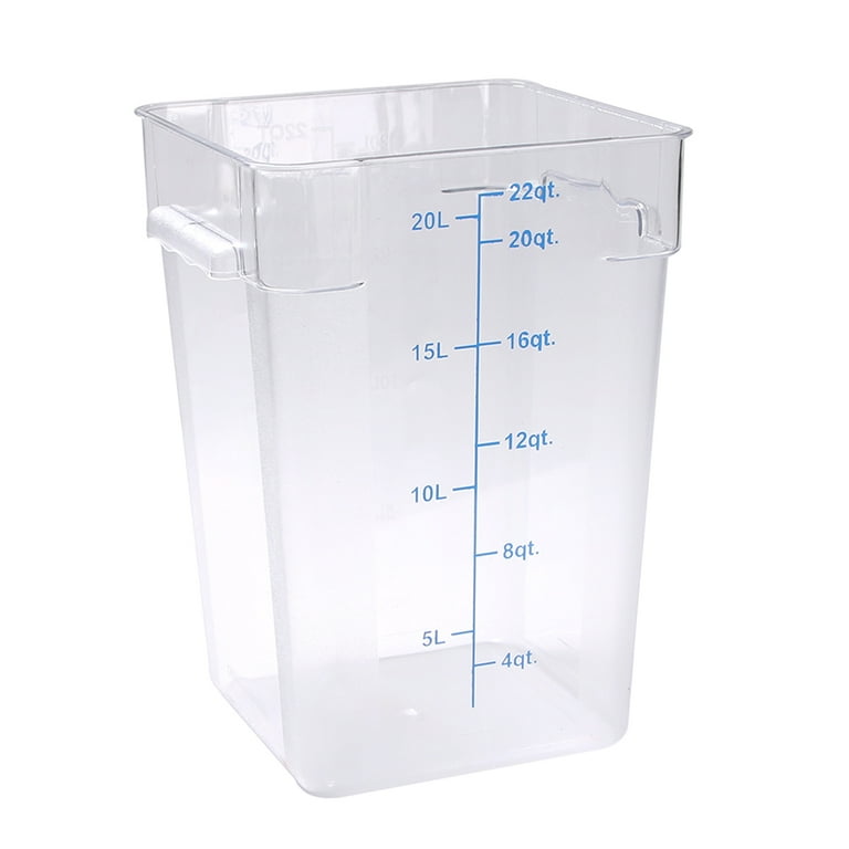 Met Lux 4 qt Square Clear Plastic Food Storage Container - with