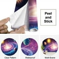 thumbnail image 3 of Peel and Stick Wallpaper Color Planet Galaxy Nursery Galaxy Stars Planets Nebula Spiral Modern Art Wall Mural Decor Self Adhesive and Removable 69in x 98in, 3 of 5