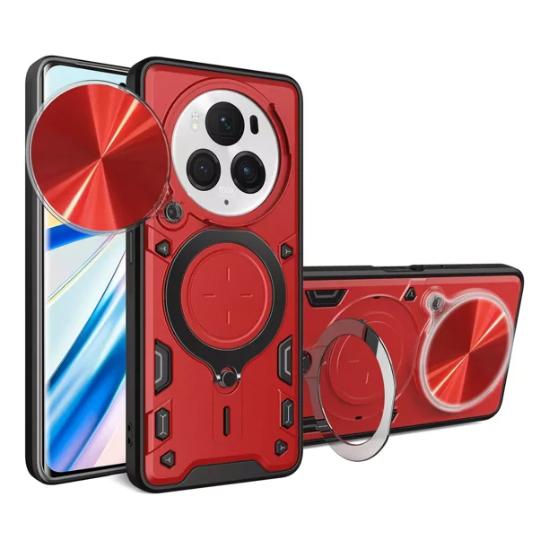 Custodia Trasparente Con Supporto Magnetico Per Honor Magic 6 Pro - Antiurto TPU Silicone - 4
