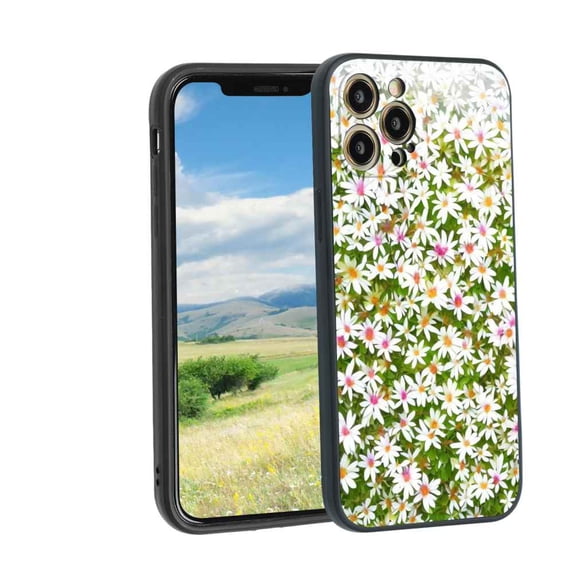 Compatible with iPhone 12 Pro Max Phone Case, Flowers Leaves Case Men Women, Flexible Silicone Shockproof Case for iPhone 12 Pro Max