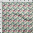 thumbnail image 4 of oneOone Velvet Green Fabric Leaves Craft Projects Decor Fabric Printed By The Yard 58 Inch Wide, 4 of 5