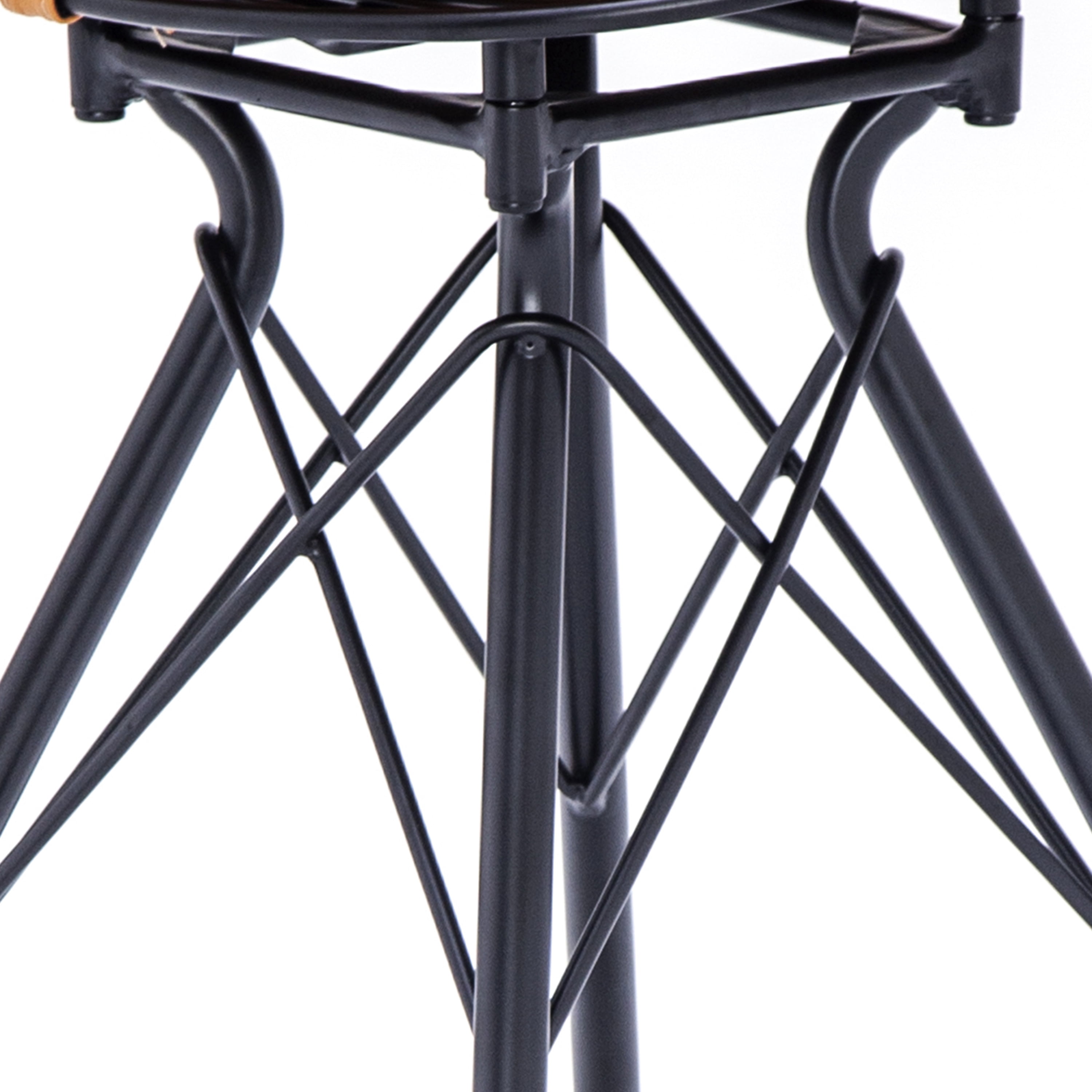 30" Counter Height Bar Stools Set of 2, Industrial Metal Bar Chairs with Faux Leather Seat & Wood Footrest, Farmhouse Kitchen Island Stools
