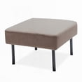 thumbnail image 4 of Modern Beige Polyester L-Shaped 2-Seater Sofa with Ottoman, 4 of 8