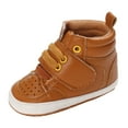 thumbnail image 2 of Lixiuxyad Spring And Summer Children Baby Toddler Shoes Boys And Girls Floor Sports Shoes Flat Bottom Breathable Light High Top Solid Color Strap Athletic Shoes Sizes 5(Toddler 6-12 Months), 2 of 7