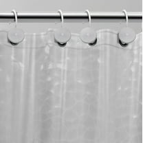 Acento 8-Gauge, 72" x 72" Black Large Metal Grommets Weighed Magnetic Hem PEVA Shower Liner in Clear