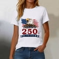 thumbnail image 4 of UngA Women's Patriotic 250Th Anniversary USA Shirt Faith Freedom 250 Years Women's Tshirt XXL,White, 4 of 8