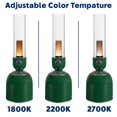 thumbnail image 2 of Festive Living Lanterne de Camping Rechargeable 3-en-1 avec Haut-Parleur Bluetooth, à Intensité Réglable avec Bouton Tactile, 3 Options de Tons Blancs, Style Classique avec Fini Vert Rustique, Construction Solide, Base Lestée, 2 of 8