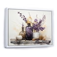thumbnail image 2 of Designart "violet Beige Minimalism Balance And Contrast" Abstract Still Lifes Floater Framed Wall Art Print, 2 of 7