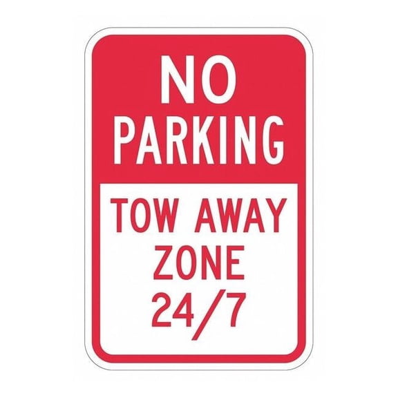 Lyle Tow Zone No Parking Sign,18" x 12, T1-3055-DG_12x18 T1-3055-DG_12x18