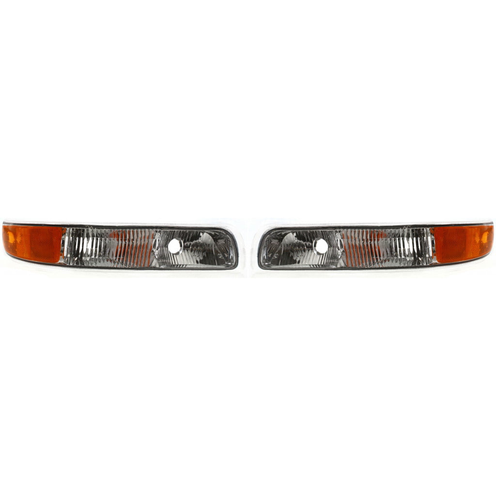 For 1999-2002 Chevy Silverado 1500 Pair Park/Signal/Side Marker Lights Driver and Passenger Side Unitincludes signal/marker & running lamps; or socket GM2520173 GM2521173 