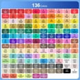 thumbnail image 3 of Set de rotuladores artísticos Banral Alcohol, 136 colores, doble punta, con funda, 3 of 8