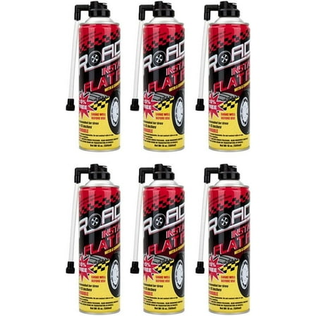 ROAD Apparel Instant Flat Fixes Tire Sealer & Foam, 16oz 6 Pack