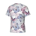 thumbnail image 3 of Rocae Butterflies in Pastel for Men's Moisture-Wicking Crew Tee - T-Shirt for Sports, Outdoor Activities, and Casual WearMedium, 3 of 9