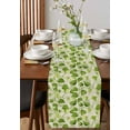 thumbnail image 2 of Spring Leaves Burlap Cotton Table Runner 13x48 Inches Long, Abstract Retro Color Pastoral Plants Farmhouse Table Runners, Outdoor Dining Tablecloths Decor for Baby Shower/Party/Wedding, 2 of 6