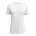 thumbnail image 4 of MIXUE Womens Summer Tops Summer Solid Color Crewneck Short Sleeve Pleated Loose Fit Business Casual Dressy Work Pullover T-shirts Sportwear,White,XXL, 4 of 4