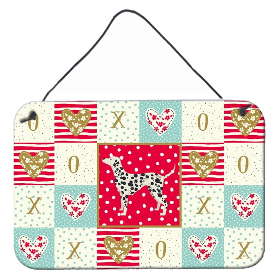 Carolines Treasures CK5924DS812 Dalmatian Love Wall or Door Hanging Prints 8x12 multicolor