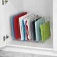 thumbnail image 2 of mDesign Metal Wire Pot/Pan Organizer Rack for Kitchen, 8 Slots - Chrome, 2 of 8