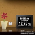 thumbnail image 4 of Reloj JALL con calendario digital y alarma, pantalla grande de 8 pulgadas, color negro, 4 of 5
