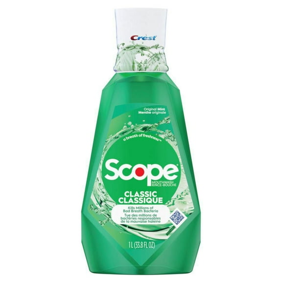 Crest Scope Classic Mouthwash, Original Mint 1 Litre