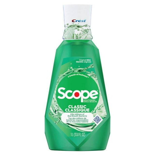 Crest Scope Classic Mouthwash, Original Mint 1 Litre