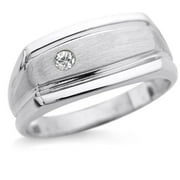 10kt White Gold Men's Diamond Ring
