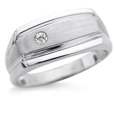 10kt White Gold Men's Diamond Ring