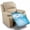 Blue Butterfly, variant on Bulopur Floral Butterfly Quilted Recliner Chair Protector, Furniture Cover for Seat and Footrest, Decorative Cover for Living Room, Pets, Kids, and Daily Use