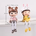 thumbnail image 2 of Coofit 2PCS Resin Ornament Creative Lovely Long Leg Tabletop Ornament Desk Decoration, 2 of 4
