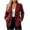 Wine, variant on hoksml Women Vertical Stripe Blazer Jacket, Lapel One Button Long Sleeve Office Coat with Pockets, Relaxed Fit Business Casual Outerwear Top