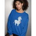 thumbnail image 2 of Cute  Unicorn Cartoon Sweatshirt Women -Image by Shutterstock, Female Medium, 2 of 4