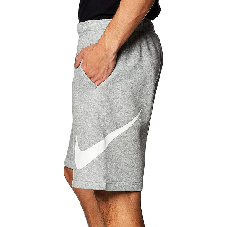 Nike Men's Sportswear Club Short Basketball Graphic, Dark Grey  Heather/White/White, XL-T 