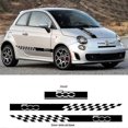 thumbnail image 2 of juego de pegatinas para capó, faldón lateral de puerta y franjas para Fiat 500, color negro, 2 of 5