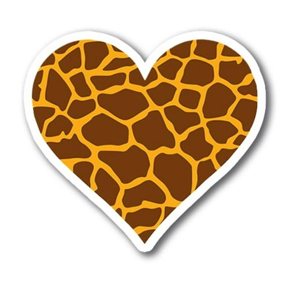 Magnet Me Up Giraffe Multicolored Heart Magnet Decal, 5 Inches, Heavy Duty Automotive Magnet For Car Truck SUV Or Any Other Magnetic Surface
