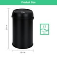 thumbnail image 5 of ChaoLink 17 Gallon/65 Liter Fingerprint-Proof Stainless Steel Garbage Can with Swing Lid (Flip Cover) – Heavy Duty Commercial Round Trash Bin, 5 of 7