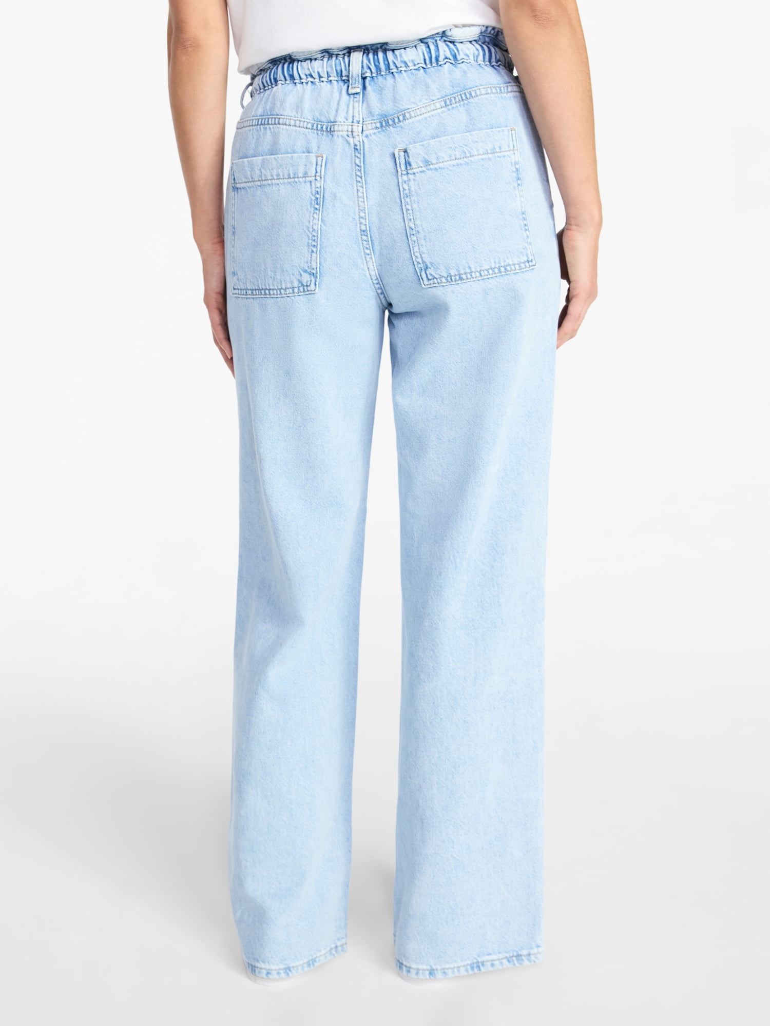 Scenario Women's Pull On Wide Leg Jeans, 30" Inseam, Sizes XS-XXXL