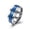 Blue, variant on Stainless Steel Black Men's Band Carbon Fiber Ring Statement Polished Textured Size 10 B556