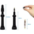 thumbnail image 4 of BUZIFU 2pcs Tubeless Valve Stem Presta Tubeless Valve Kit Universal Bicycle Valve Stem Core Copper with Valve Cap Dust Covers and Valve Core Remover Tool for Road MTB Bike Tubeless Tyres (40mm), 4 of 6