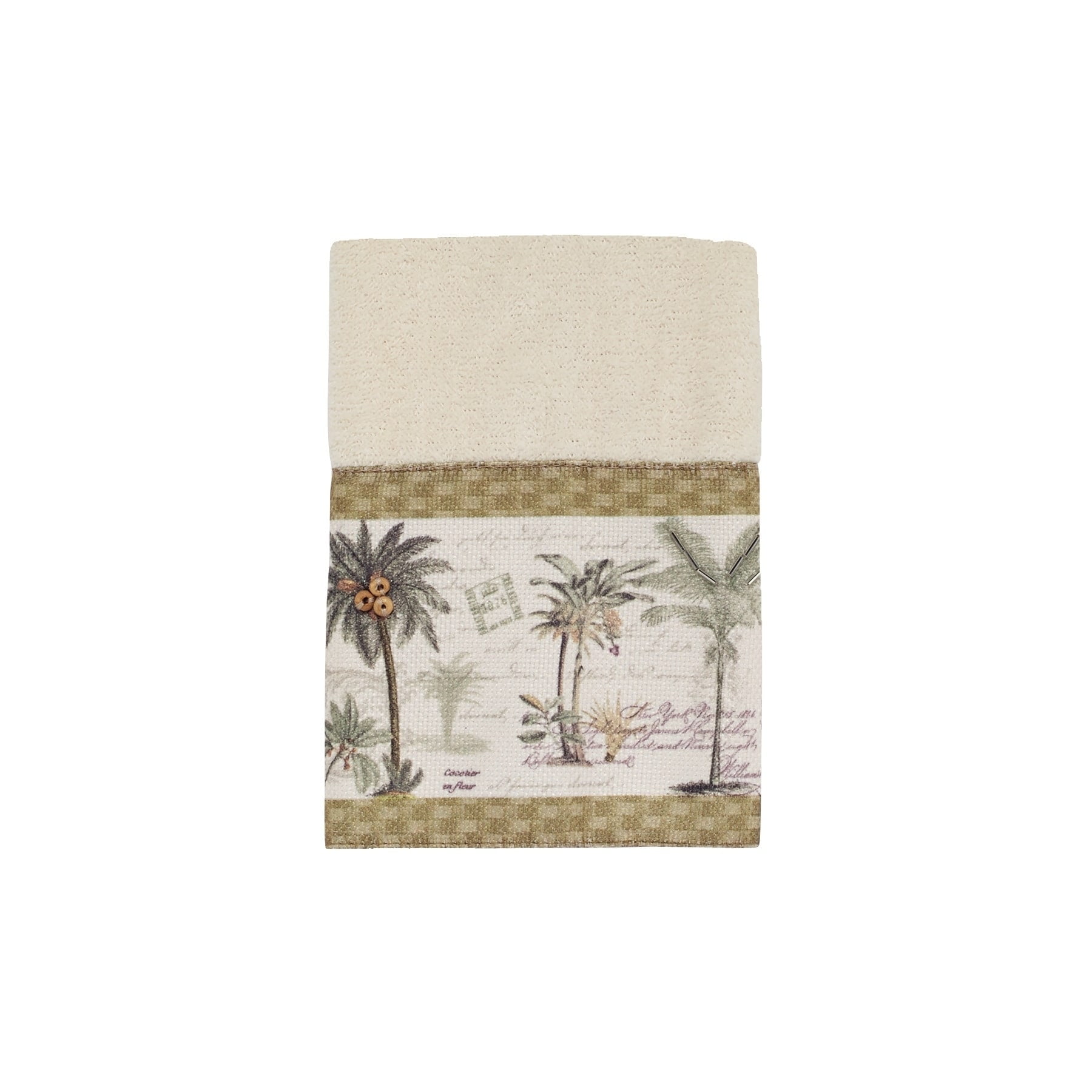 Colony Palm Washcloth - Ivory
