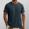 thumbnail image 3 of Qzwdhjm Mens Athletic Shirts Quick Dry Short Sleeve Tops Crewneck Cooling Lightweight Casual Tshirts Color Block Summer Tees for Workout, 3 of 7