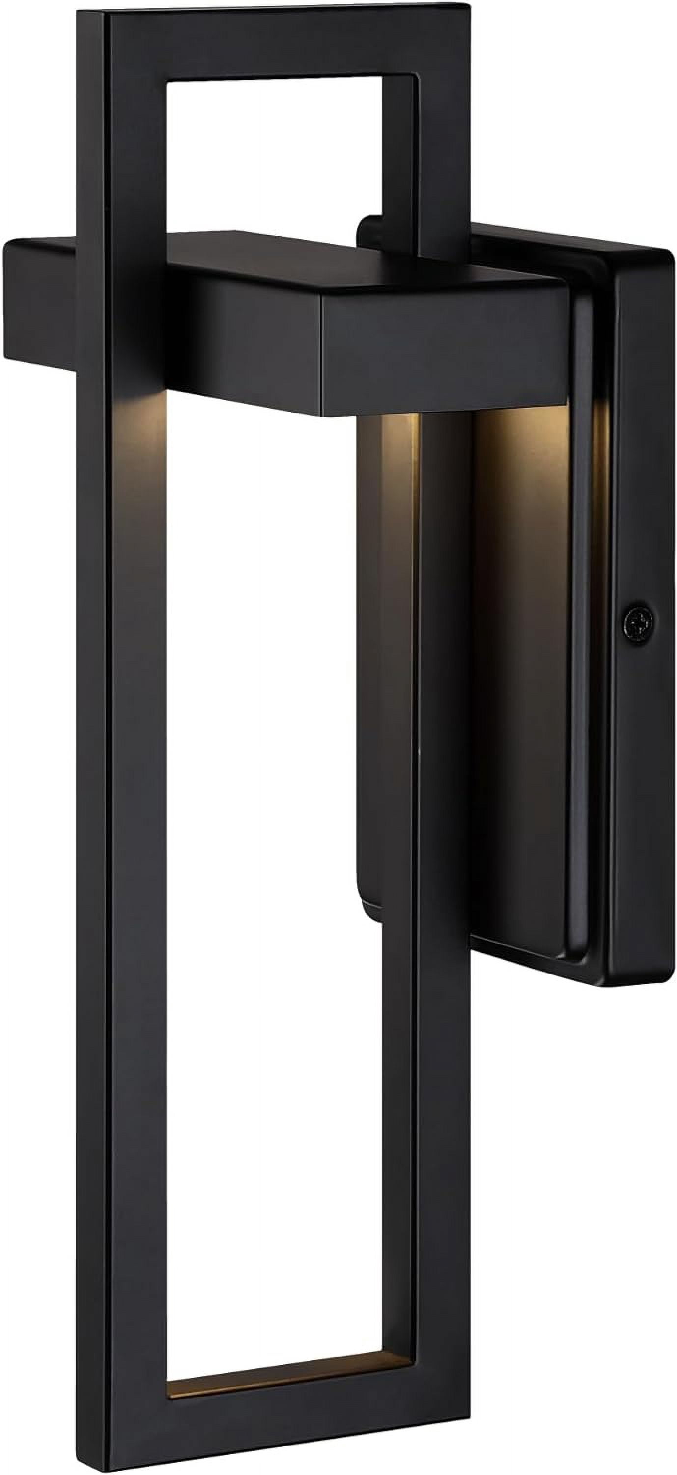 13.2"H LED Outdoor Wall Light Sconce, 2700K Soft Warm White, Bright 400 Lumens, Matte Black