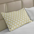 thumbnail image 2 of Yellow and White Knitted Quilt Pillowcover, Hexagonal Pattern Honeycomb Beehive Simplistic Geometrical Monochrome, Standard King Size Pillow Cover for Bedroom, 30" x 20", Yellow White, by Ambesonne, 2 of 2