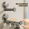 thumbnail image 4 of LiUMX Retractable Wall Mounted Hanger | Suction Cup Hook for Clothes & Towels | No Drill Installation | Space Saving Foldable Design | White or Gray Plastic | 7.87 Inch Extendable, 4 of 5