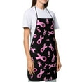 thumbnail image 4 of Yiaed Breast Cancer Awareness Print Kitchen Apron with Hand Wipe Pockets,Big Pocket,Aprons for Women with Pockets, Waterproof for Cooking Baking, 4 of 7