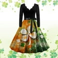 thumbnail image 1 of WILLBEST Vestidos de Algodon para Mujer Vestidos para Mujer Vestido de Fiesta Vestido de Manga Larga con Cuello En V Vestido de Línea A Vestidos de Noche de Verano Mediana​​, 1 of 3