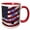 Red/White, variant on 3drose, Image of Usa Flag with Words Best Air Force in World, 11oz Two-tone Blue Mug
